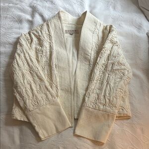 Cream Cropped Women's Jacket